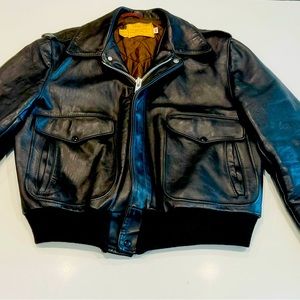 Vintage Schott leather A2 bomber jacket